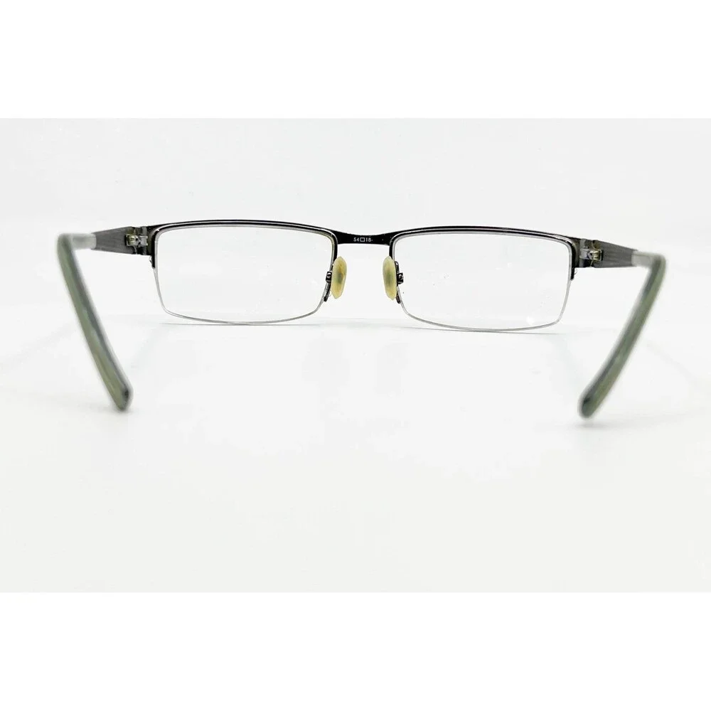 Tura Eyeglasses Mens Blue Semi-Rimless Rectangular Frames 54-18-140
